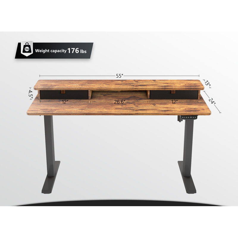 Inbox Zero Fezibo Height Adjustable Standing Desk & Reviews Wayfair